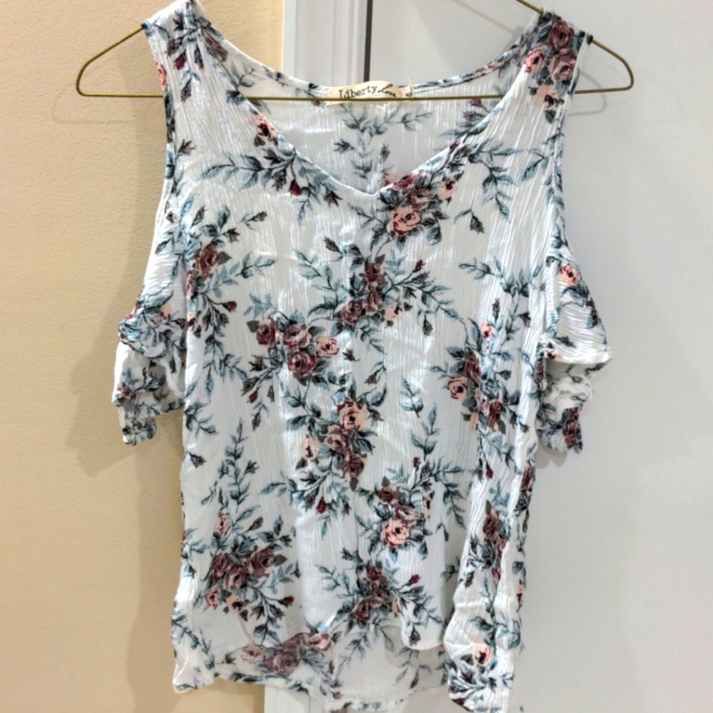 Liberty Love Cold Shoulder Floral Top